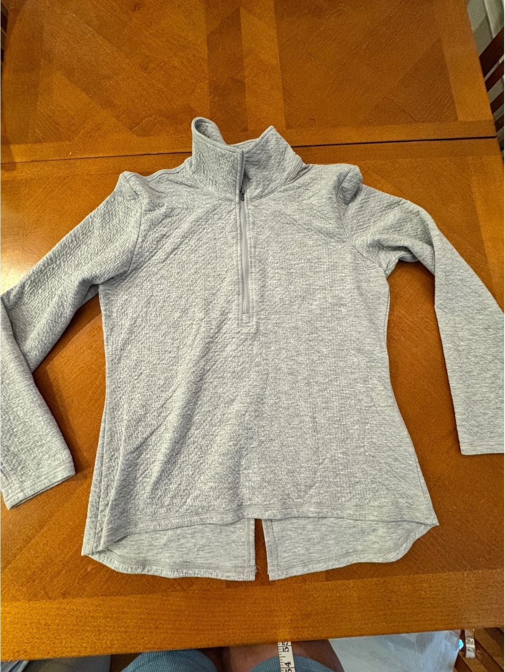 Pebble Beach Dry-Luxe Performance Gray Half-Zip Pullover Sweater womens L 2719